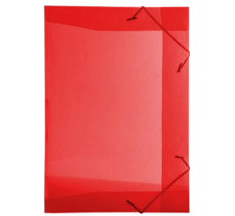 PASTA C/ELASTICO TRANSP.OFICIO VERMELH.C/10 1021VM