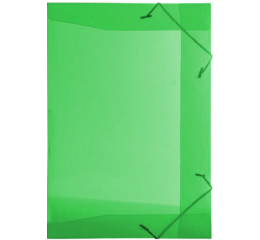 PASTA C/ELASTICO TRANSP.OFICIO VERDE C/10 1021VD