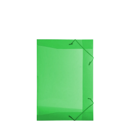 PASTA C/ELASTICO TRANSP.1/2 OF VERDE C/10 1020VD