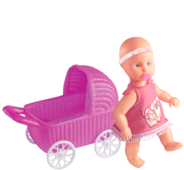 BONECA JUJU C/CARRINHO 25CM 3009