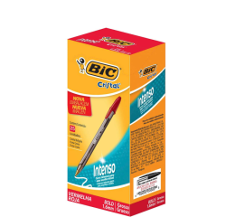 CANETA ESF.BIC BOLD 1,6 VERMELHA C/25 892011