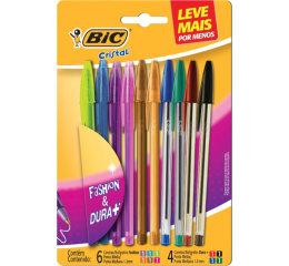 CANETA ESF.BIC SHIMMER C/10 CORES 930813