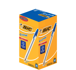 CANETA ESF.BIC CRISTAL AZUL C/50