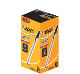 CANETA ESF.BIC CRISTAL PRETA C/50 835208