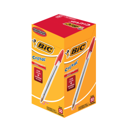 CANETA ESF.BIC CRISTAL VERMELHA C/50 835206