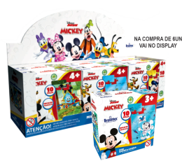 MINI QUEBRA-CABEÇA MICKEY MADEIRA 10PÇS 811080