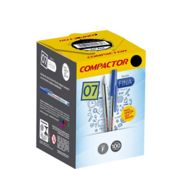 CANETA ESFEROGR&Aacute;FICA COMPACTOR 07 PT C/100