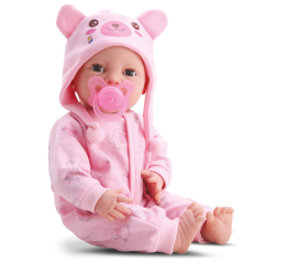 BONECA NEW BORN PIJAMA MENINA C/ACESS 43CM 8191