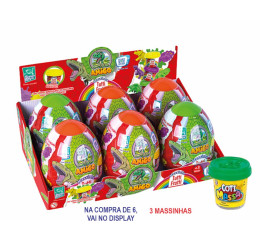 DINOSSAURO AMIGO MASSINHA NO OVO 15,5CM 542