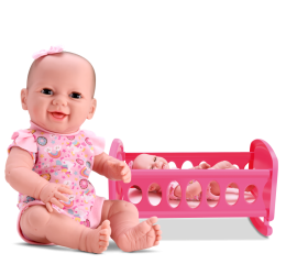 BONECA DIVER NEW BORN BERCINHO OLHO M. 50CM 8090