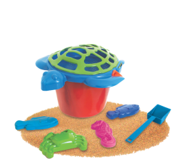BALDE DE PRAIA TARTARUGA C/ACESS&Oacute;RIOS 25,5CM 080