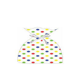 SACO P/PRES.INF.BOLINHAS CORES 20X30 C/50