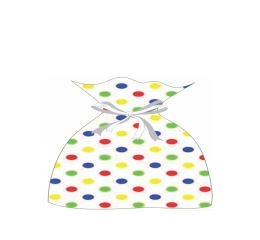 SACO P/PRES.INF.BOLINHAS CORES 30X45 C/50