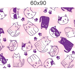 SACO P/PRES.INF.SWEET CATS 60X90 C/25