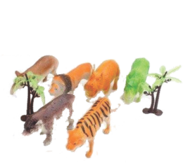 KIT ANIMAIS SELVAGENS C/8PÇS 7107