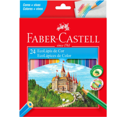 LAPIS DE COR FABER VERM.GDE 24 COR.C/6 120124G