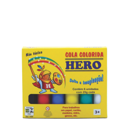COLA COLORIDA 25GR C/6 CORES
