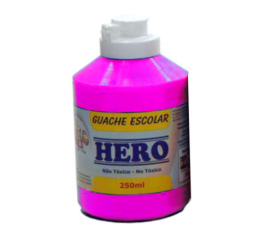 TINTA GUACHE 250ML HERO ROSA C/3