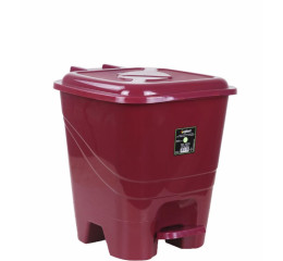 LIXEIRA C/PEDAL QUAD.7,5LTS COLORIDA 6919 C/12