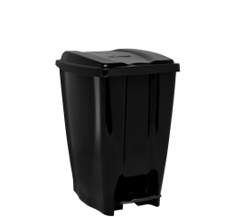 LIXEIRA PLÁST.C/PEDAL PRETA 7LTS 3070 C/10