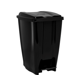 LIXEIRA PLÁST.C/PEDAL PRETA 20LTS 3073