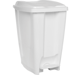 LIXEIRA PLÁST.C/PEDAL BRANCA 40LTS 1793
