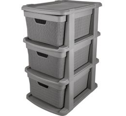 GAVETEIRO DE CHAO 3 GAVETAS JUTA 59X30,5CM CZ 3286