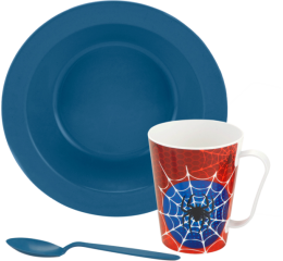 KIT INFANTIL LABEL CANECA+PRATO+COLHER MASC.