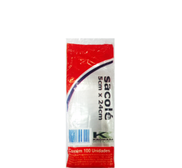 SACO SACOLE DE BAIXA INT.5X24CM 10X100UN