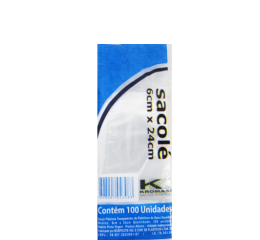 SACO SACOLE DE BAIXA INT.6X24CM 10X100UN