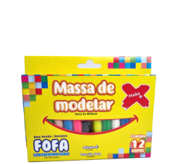 MASSA DE MODELAR FOFA 12 CORES 135GR C/6 13277