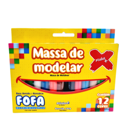 MASSA DE MODELAR FOFA 12 CORES 180GR C/6 13278