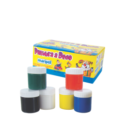 PINTURA A DEDO 15ML MARIPEL SORT.C/6 CORES