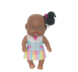 BONECA PEPITINHA NEGRA 20CM 726