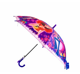 GUARDA-CHUVA JUV.AUT.90CM DEC.MENINA C/APITO MR249