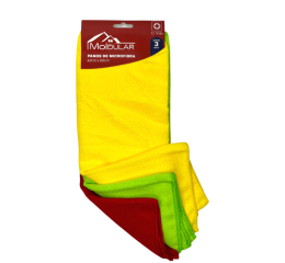 CONJ.DE PANOS MICROFIBRA C/VIES 40X60CM C/3P&Ccedil; MR22