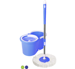 MOP GIRATORIO CESTO PLAST.C/DRENO E ROD.8LTS MR120