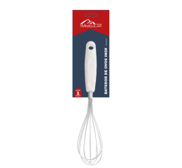BATEDOR DE OVOS INOX C/CABO BCO 25,5CM MR124&cent;