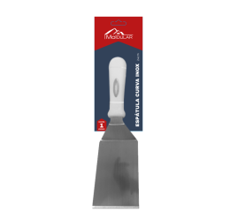 ESPATULA CURVA INOX C/CABO BCO 24X5,4CM MR126