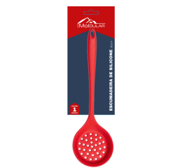 ESCUMADEIRA DE SILICONE VERMELHA 28,5X8,2CM MR134