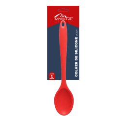 COLHER DE SILICONE VERMELHA 26,9X6CM MR135