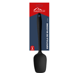 ESPATULA DE SILICONE PRETA 27,8X6,1CM MR140