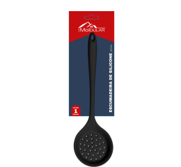 ESCUMADEIRA DE SILICONE PRETA 28,5X8,2CM MR142
