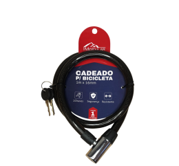 CADEADO PARA BICICLETA REFOR&Ccedil;ADO 1MTX16MM MR37