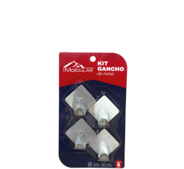KIT GANCHO DE METAL C/4P&Ccedil;S SORTIDO MR65