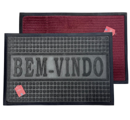 TAPETE TECIDO BEM VINDO EMBOR.C/BORDA 40X60CM MR67