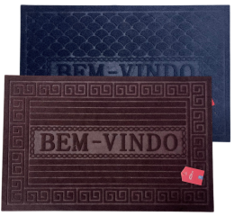 TAPETE VELUDO BEM VINDO SORT.ANTIDER.38X58CM MR68