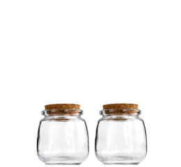 POTE DE VIDRO 150ML 9,5CM C/TAMPA ROLHA C/48 MR198