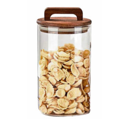 POTE DE VID.BORIS.950ML 17,5CM C/TPA BAMBU MR214