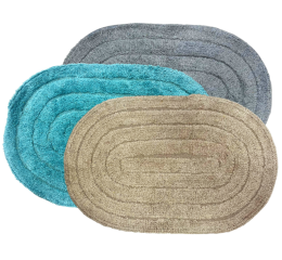 TAPETE ALGODAO OVAL CORES LISO 40X60 MR223